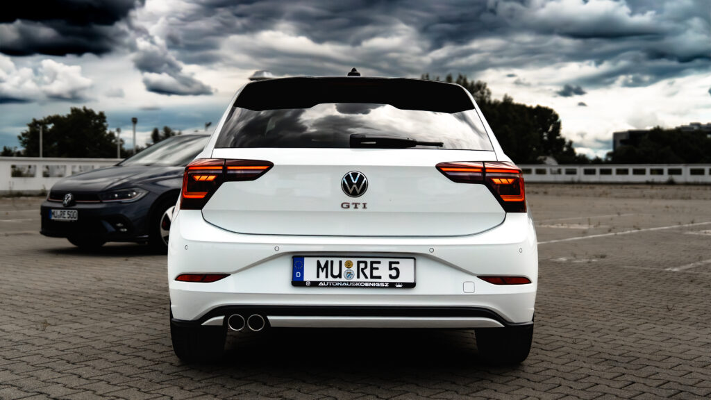VW Polo GTI Weiß – Heckansicht